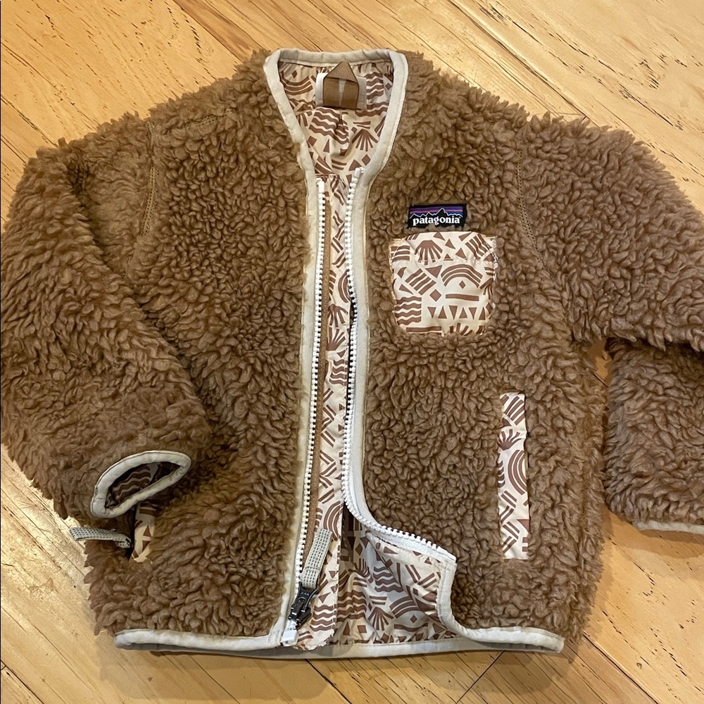 Patagonia Tan Sherpa Fleece Jacket Unisex